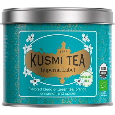 Kusmi Tea Sypaný zelený čaj Imperial Label Bio kovová dóza 100 g