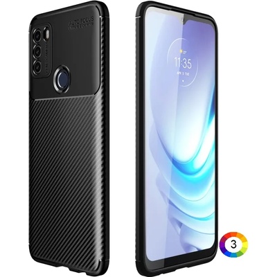 Motorola Moto G50 Удароустойчив Carbon Fiber Калъф и Протектор
