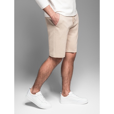 Ombre Clothing Мъжки памучни спортни панталони BASIC beige Ombre Облекло Ombre Clothing | Bezhov | МЪЖЕ | 34/32