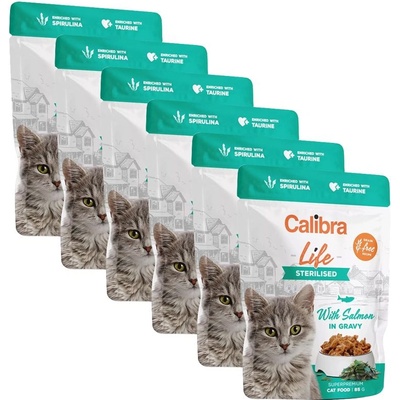 Calibra Cat Life Sterilised Salmon в сос 6 x 85 г