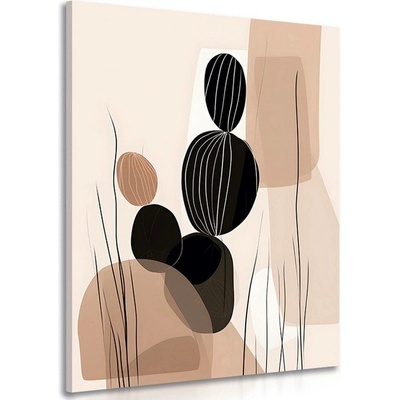 Obraz abstraktní botanické tvary kaktus - 30x40