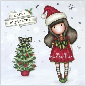 Santoro Gorjuss Коледна картичка Santoro Gorjuss Santa Girl (XGJ001)