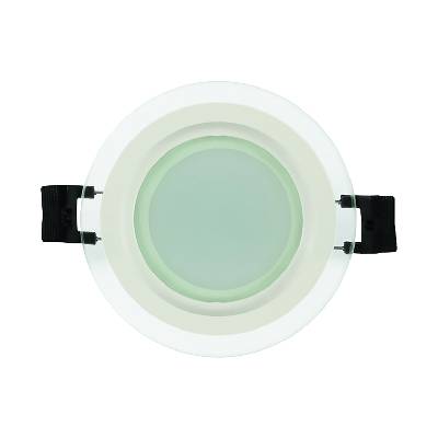 Led ПАНЕЛ СТЪКЛЕН ЗА ВГРАЖДАНЕ КРЪГ 220v 12w 120° ip44 4200k (lprg1242)