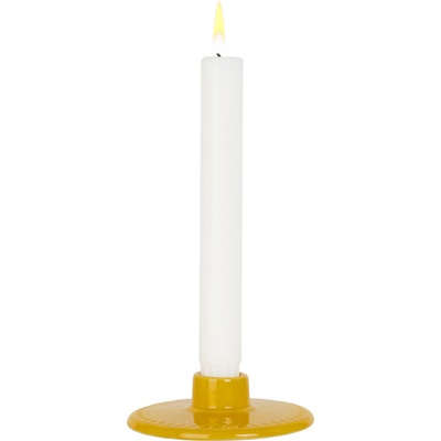 Lyngby Свещник за класическа свещ Rhombe жълт (201928)