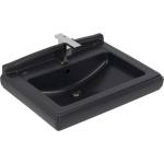 Villeroy & Boch Hommage - Умивалник 75x58 см, с преливник, отвор за смесител, CeramicPlus, Pure Black 710175R7 (710175R7)