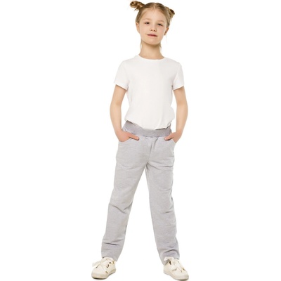 Winkiki Kids Wear Dívčí tepláky Skate šedý melanž