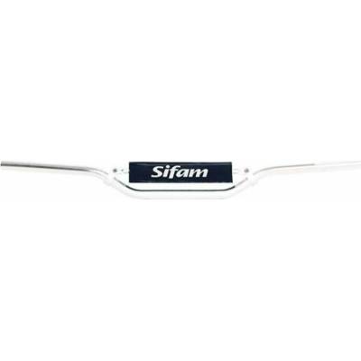 SIFAM Riadidlá motocykla hliníkové 22 mm strieborné + penový chránič, výška 90 mm