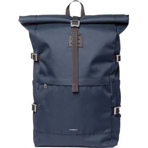 Sandqvist Дневна раница Sandqvist Icon Rolltop Backpack 26 Daypack - Navy with Black Leather - размер One Size (502-9421-0811)