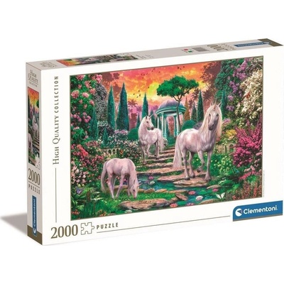 Clementoni Classical garden unicorns Пъзел 2000 броя Животни (32575 CLM)
