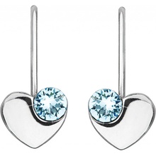 Evolution Group strieborné srdiečkové náušnice s kryštálmi Swarovski 31299.3