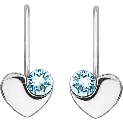 Evolution Group strieborné srdiečkové náušnice s kryštálmi Swarovski 31299.3