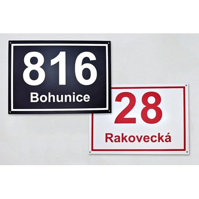 Dibondová domovní tabulka - číslo popisné, orientační (brněnská norma) Alerion – Zbozi.Blesk.cz
