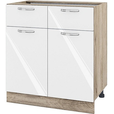 ИРИМ Долен кухненски шкаф Сити АРФ-Бяло гланц-05-26 80 см