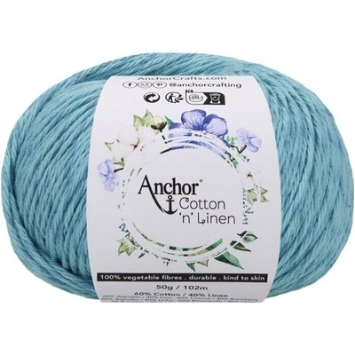 Anchor Cotton 'n' Linen 00035 Teal Плетене на една кука прежда (4680004-00035)