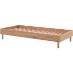 VIPACK Единично легло 90x200 cm от масивен дъб без табла с включена подматрачна рамка в естествен цвят Forrest - Vipack (FOBK9012)