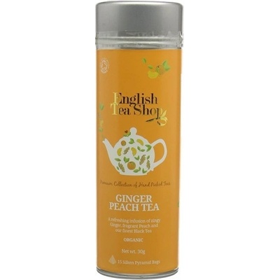 English tea shop Čierný čaj zázvor a broskyňa 15 pyr.