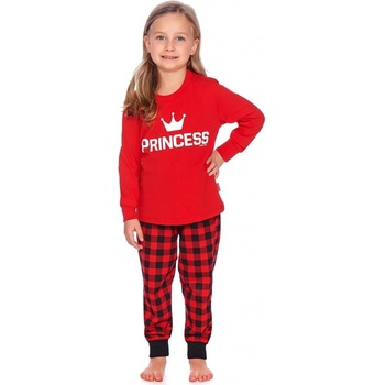 Dívčí pyžamo Princess II červené