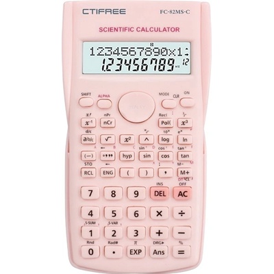 CTIFREE FC-82MS-C PINK розов научен калкулатор, 80x155mm, 2 години гаранция (FC-82MS-C)
