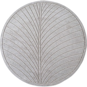 Ayyildiz Кръгъл килим за открито и закрито в сребрист цвят ø 80 cm Nova 1204 - Ayyildiz Carpets (NOVA80801204SILVER)