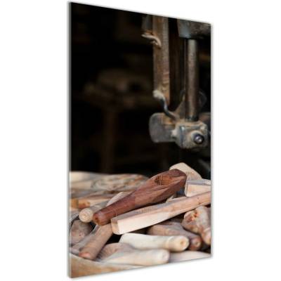 Vertikálny foto obraz fotografie na skle Drevené náradie 50x100 cm