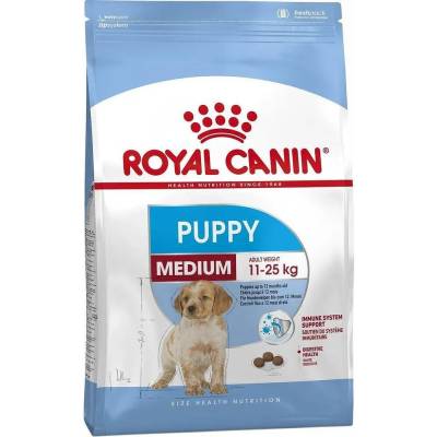 Royal Canin MEDIUM PUPPY 15 kg + 10 пауча гратис
