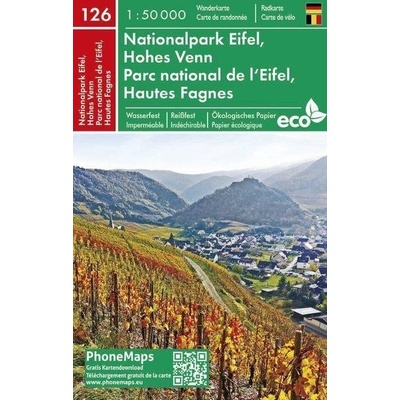 Německo: Národní park Eifel, Hohes Venn / Turistická mapa PhoneMaps 126