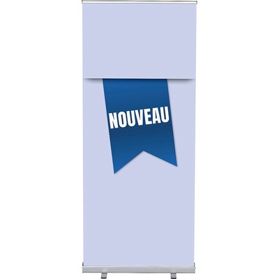 Jansen Display Set Roll-baneru Budget s vytištěným motivem, Novinka, modrý, francouzština, 870 x 2080 mm