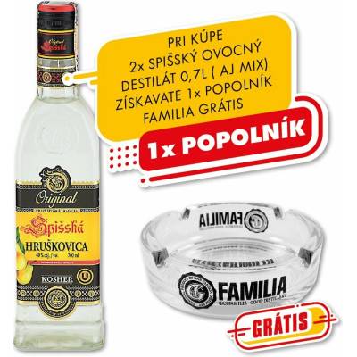 Spišská Hruškovica Destilát 40% 0,7 l (čistá fľaša)