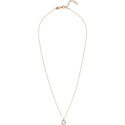 Alisia Pozlátený náhrdelník so Swarovski perličkami "D" AL4258.01.904