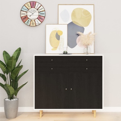 vidaXL Samolepící tapety na nábytek 2 ks tmavé dřevo 500 x 90 cm PVC