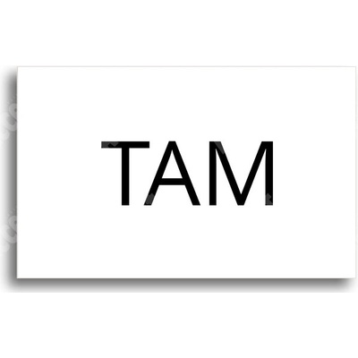 ACCEPT Tabulka SEM - TAM - typ 30 (80 x 50 mm) - bílá tabulka - černý tisk bez rámečku