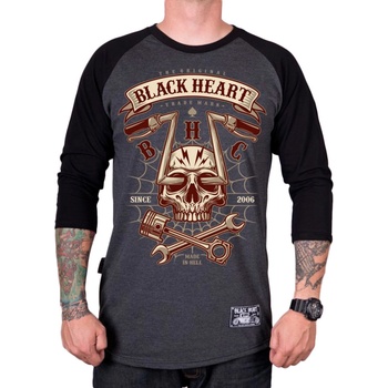 Pánské triko Black Heart CHOPPER SKULL RG šedá