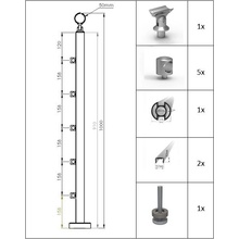 HK Zábradlí Sloupek 1000 x 5 KS5114