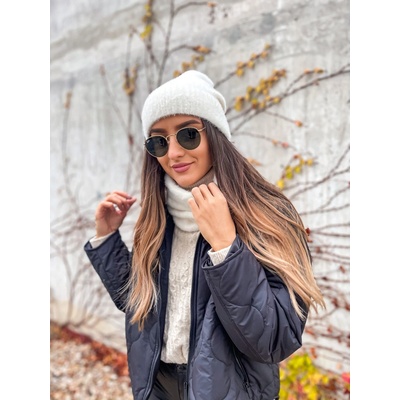 Eshopat dámský komplet čepice + tunel Teddy White