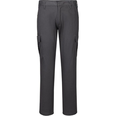 PortWest COMBAT S231 Slim fit strečové kalhoty kovově šedá