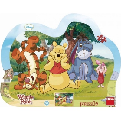 Dino Walt Disney Schovávaná s Medvídek Pú v rámečku 25 dielov