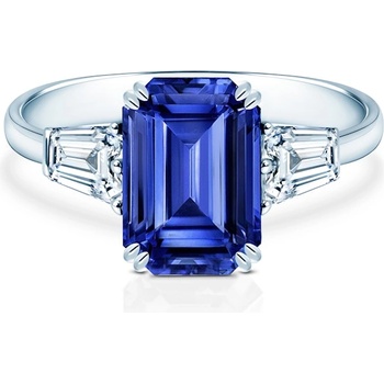 SAVICKI Пръстен Savicki: бяло злато, син сапфир, диаманти