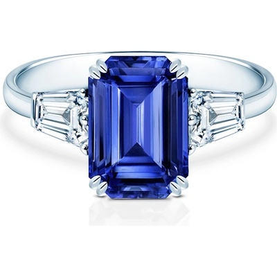 SAVICKI Пръстен Savicki: бяло злато, син сапфир, диаманти