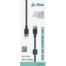iPEAX 90010102 USB-C/Lightning 1m černý