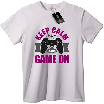 NOONEBRAND Тениска Запази Спокойствие и Играй - 7XL, White