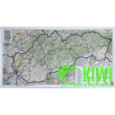 Freytag & Berndt nástěnná mapa Slovensko 1:400 t. - lišta, 119x65 cm
