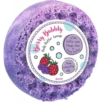 Bomb Cosmetics Berry Bubbly Šumivé bobule přírodní sprchová masážní houba s vůní 200 g