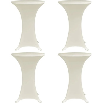 Image 1 of vidaXL Покривки за коктейлни маси, Ø60 см, кремави, еластични, 4 бр (279074)