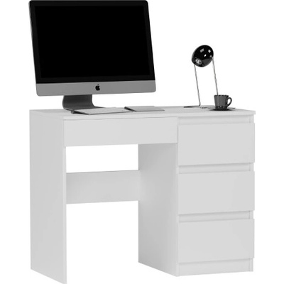 Framire Malý stůl s pravými zásuvkami bílý moderní N34 90 x 50 cm