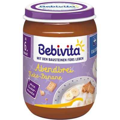 Bebivita БИО Млечна каша " Лека нощ" грис с банани и бисквити