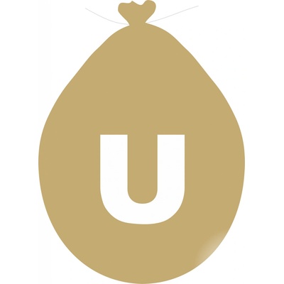 Balónek písmeno U zlaté