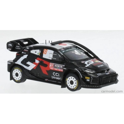 Ixo-models Toyota Yaris Gr Rally1 Team Toyota Gazoo Racing Wrt N 18 with Snorkel 2nd Rally Safari Kenya 2024 Takamoto Katsuta Aaron Johnston Černá Bílá Červená 1:43