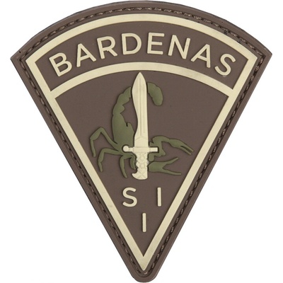 Gumená nášivka 101 Inc znak Bardenas - hnedá