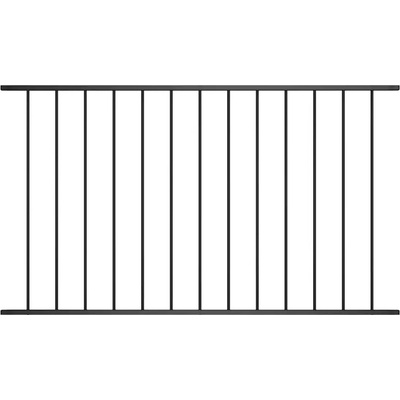 Greatstore Plotový dílec ocel s práškovým lakem 1,7 x 0,75 cm černý