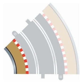 Scalextric Radius 2 krajnica vnútorná 45° x 4